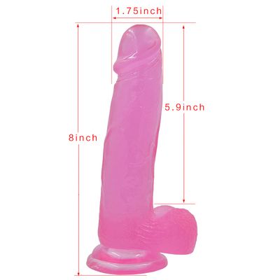 Lovetoy 8" Jelly Studs Crystal Dildo