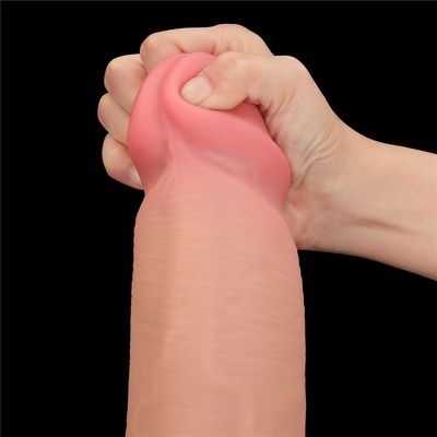 Lovetoy 14'' King Sized Sliding Skin Dual Layer Dildo
