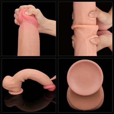 Lovetoy 14'' King Sized Sliding Skin Dual Layer Dildo