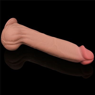 Lovetoy 14'' King Sized Sliding Skin Dual Layer Dildo