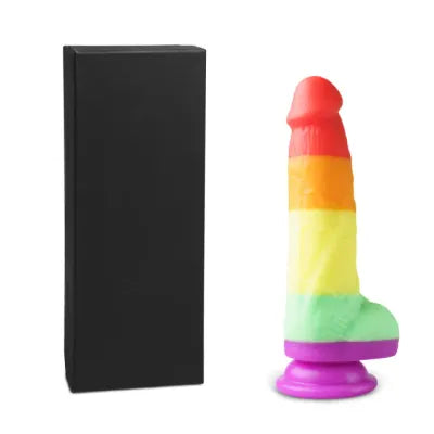 Rainbow Alien Dildo with Suction Cup