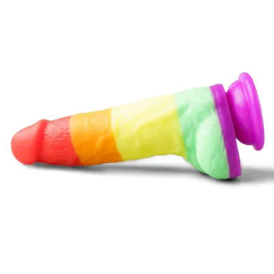 Rainbow Alien Dildo with Suction Cup