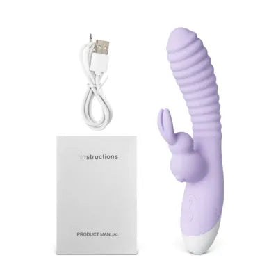 Pleasure Ribbed Rechargeable Rabbit Vibrator