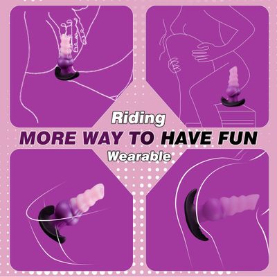 Fantasy Monster Knot Ribbed Anal Dildo