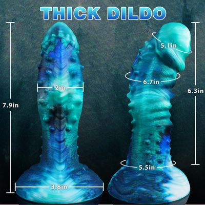 Sea Witch Fantasy Thick Dildo with Strong Suction Cup