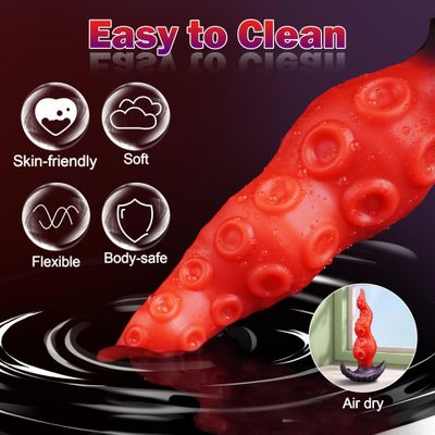 Red Devil Tentacle Fantasy Anal Dildo