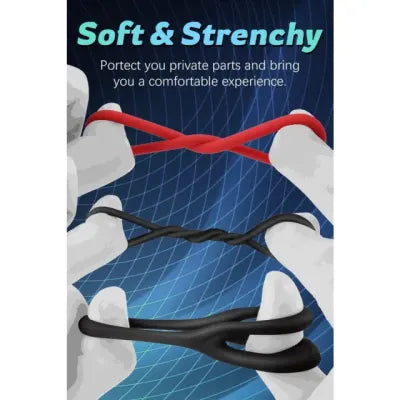 Silicone Cock Ring Set - 7pcs