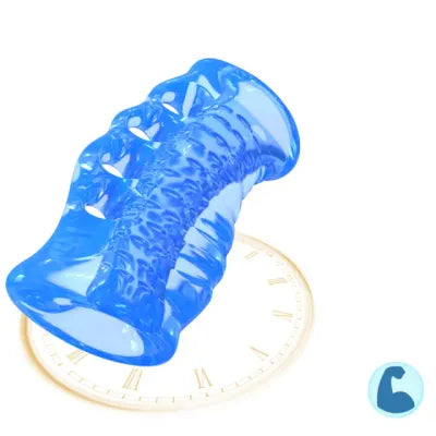 Blue Male Masturbator Stroker with Fingle Holes