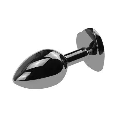3pcs Dark Heart Stainless Steel Jewel Anal Plug Set