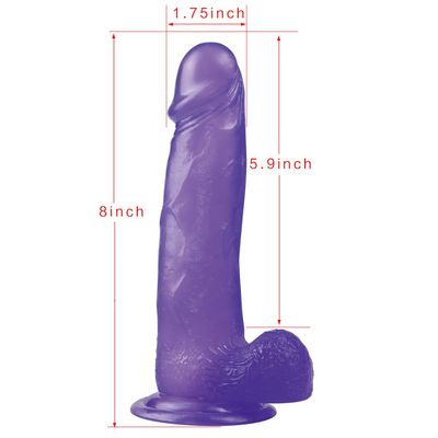 Lovetoy 8" Jelly Studs Crystal Dildo