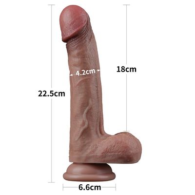 Lovetoy 9'' Dual Layered Silicone Cock