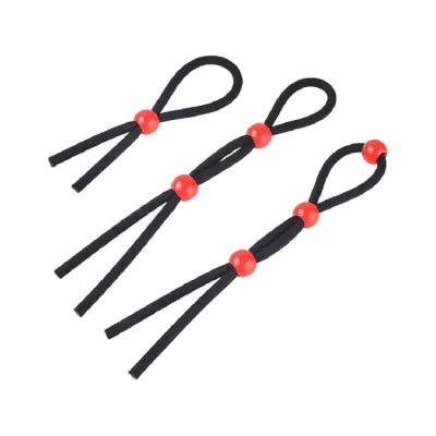 Lasso Adjustable Bead Cock Ring Set