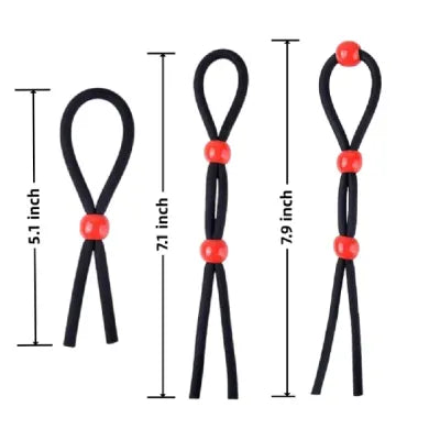 Lasso Adjustable Bead Cock Ring Set
