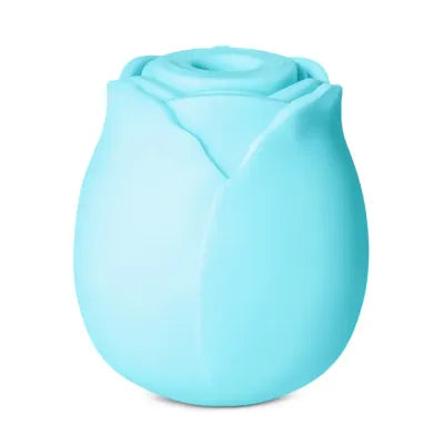 Glow-in-the-Dark Blue Silicone Rechargeable Clitoral Sucking Rose