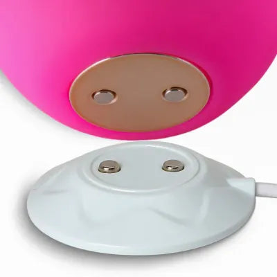 Glow-in-the-Dark Magenta Silicone Rechargeable Clitoral Sucking Rose