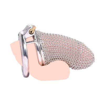 Flexible Stainless Steel Chain Mesh Chastity Cage