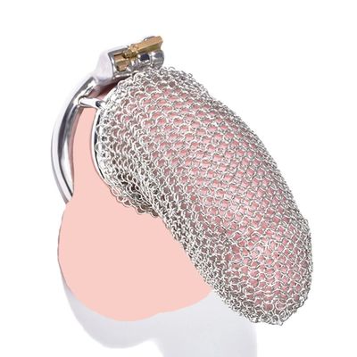 Flexible Stainless Steel Chain Mesh Chastity Cage