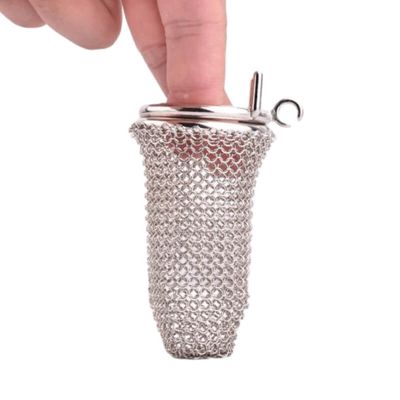 Flexible Stainless Steel Chain Mesh Chastity Cage