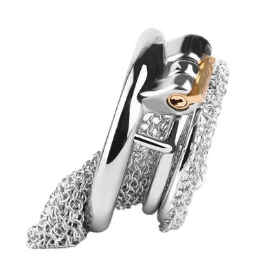 Flexible Stainless Steel Chain Mesh Chastity Cage