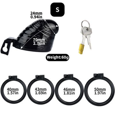 Realistic Black Penis Cage Chastity Cage