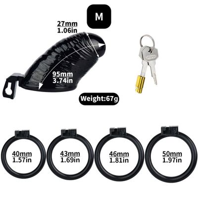 Realistic Black Penis Cage Chastity Cage