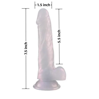 Purple Pearl Realistic Dildo with Suction Cup