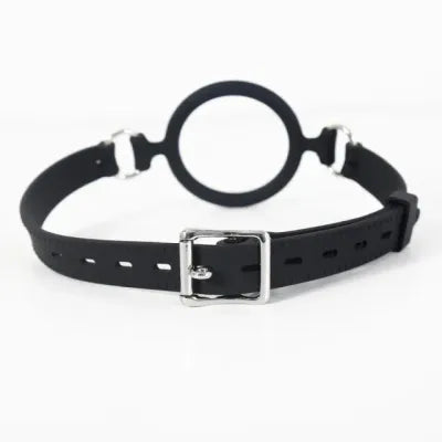 Black Silicone Open Mouth O-Ring Gag