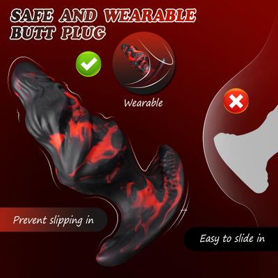 Fantasy Lava Monster Knot Ribbed Anal Dildo