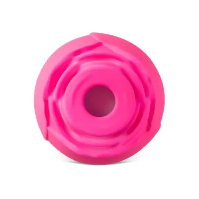 Silicone Magenta & White Clitoral Sucking Rose Vibrator