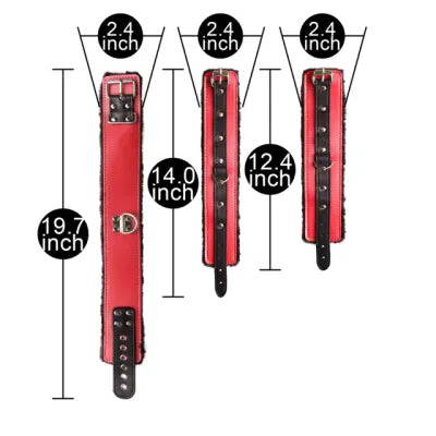 Red 7 Piece BDSM Bondage Kit