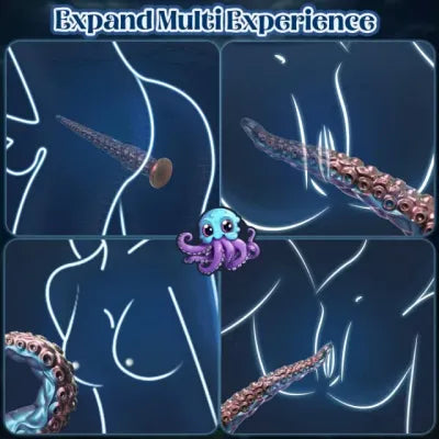 Octopus Tentacle Suckers Silicone Anal Dildo