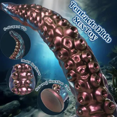 Octopus Tentacle Suckers Silicone Anal Dildo