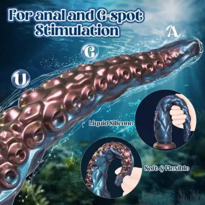 Octopus Tentacle Suckers Silicone Anal Dildo
