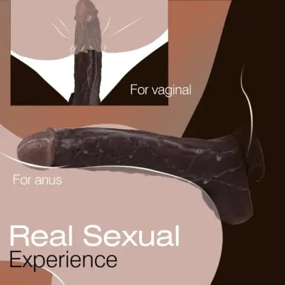The Real One 10.9" Dildo - Deep Brown