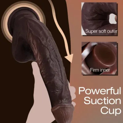 The Real One 10.9" Dildo - Deep Brown