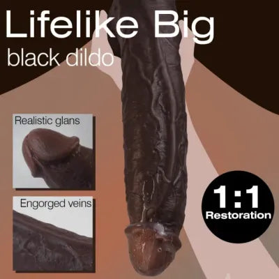 The Real One 10.9" Dildo - Deep Brown