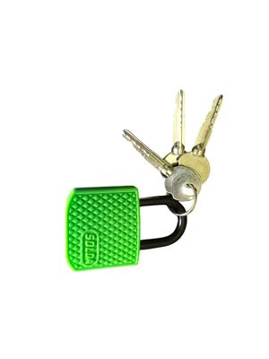 Metal Padlock Plastic Covering with 3 Keys