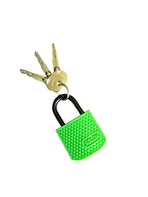 Metal Padlock Plastic Covering with 3 Keys