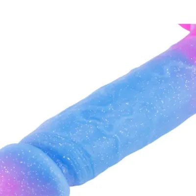 Dual-Tone Silicone Dildo with Balls and Suction Cup