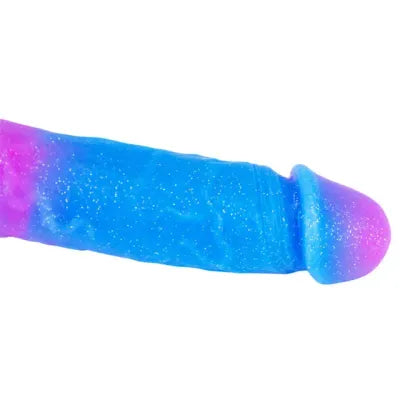 Dual-Tone Silicone Dildo with Balls and Suction Cup