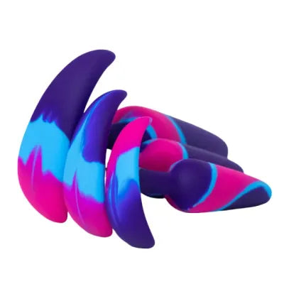 Pure Bliss Colourful Silicone Butt Plug Set