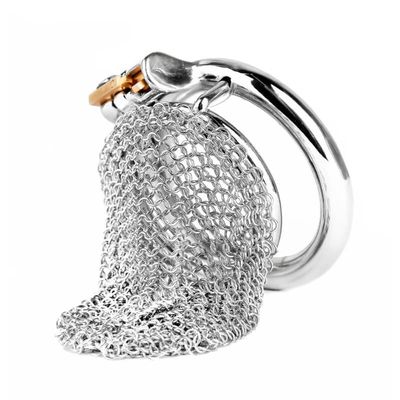 Flexible Stainless Steel Chain Mesh Chastity Cage
