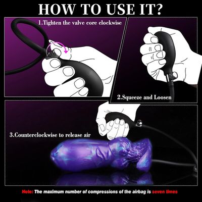 Greedy Hole Realistic Inflatable Anal Dildo