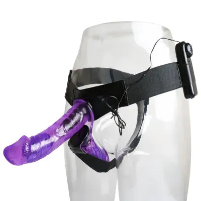 Double Ended Vibrating Dildo Strap-On Harness