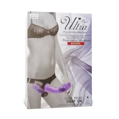 Double Ended Vibrating Dildo Strap-On Harness