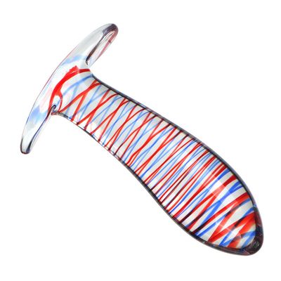 Swirl Crystal Glass Anchor Butt Plug