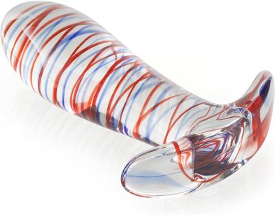 Swirl Crystal Glass Anchor Butt Plug