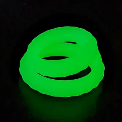 Glow-in-the-Dark Silicone Dual Penis Ring
