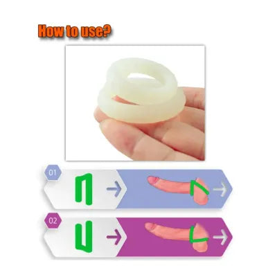 Glow-in-the-Dark Silicone Dual Penis Ring