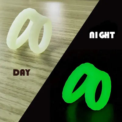 Glow-in-the-Dark Silicone Dual Penis Ring